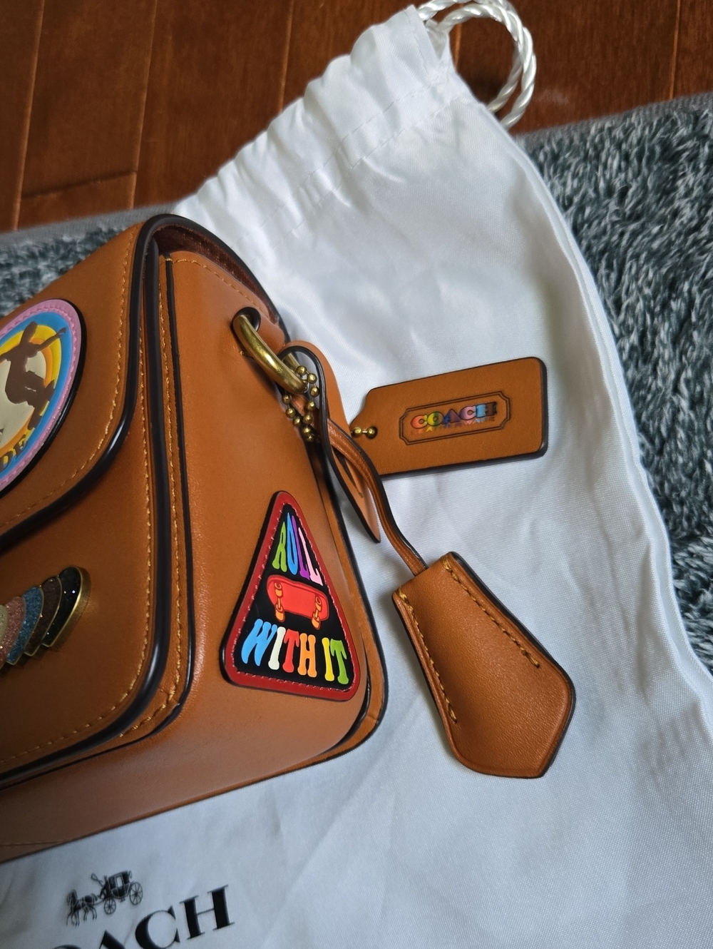 Coach Pride Studio 19 Shoulder Bag With Patches - Picture 2 of 8